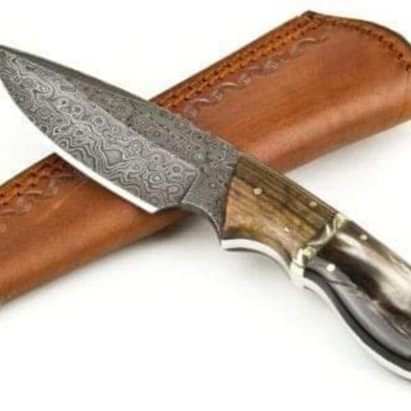 Damascus Hunting Knife, Damascus Knife, Damascus Fixed Blade Knife, Viking Knife, Bowie Knife, Best Gift for him ANNIVERSARY Gift in USA