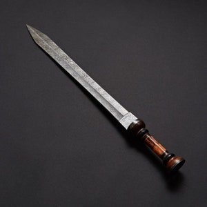 Damascus Roman Gladius Sword With Beautiful Handle Included Leather Sheath
