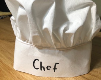 Child Chef Hat, Kid Chef Hat, Chef Hat, Child's Cooking Hat, Child's Baking Hat, Chef Hat kids, Adjustable Chef Hat, Personalized Chef Hat