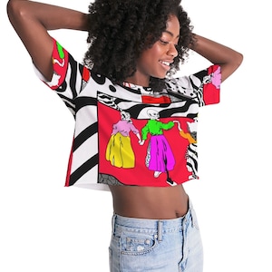 Dances with Alien- Women's Lounge Cropped Tee