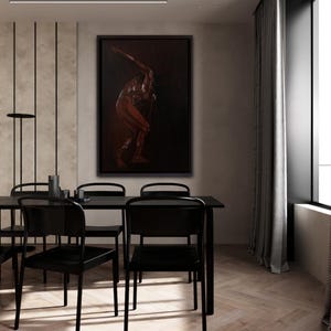 Discobole - peinture à l'huile sur toile, 2019, 120 x 80 cm