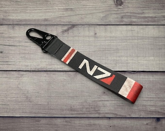 Mass Effect N7 Inspired Lanyard Keychain | Jet Tag Wrist Lanyard