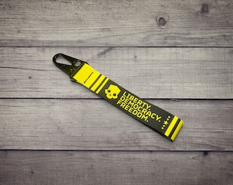 Helldivers Inspired Lanyard Keychain | Jet Tag Wrist Lanyard