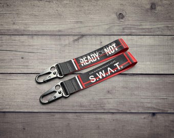 Ready or Not Inspired Lanyard Keychains | Jet Tag Wrist Lanyard
