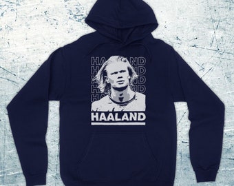 Haaland Man City Football Norway World Cup Tribute Soccer Legend Adults Hoodie All Sizes And Colours