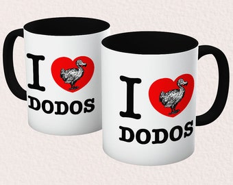 I Love Dodos Animal Lover Save The Animals Parodie Vogel Inoffizielle Tasse 10 Farboptionen