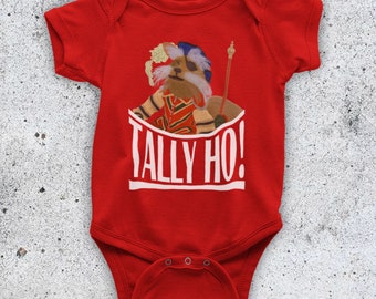 Labyrinth Sir Didymus & Ambrosius Tally Ho 80s fantasy Musical Film Puppet Film Baby Babygrow One Piece Bodysuit All Sizes And Colours
