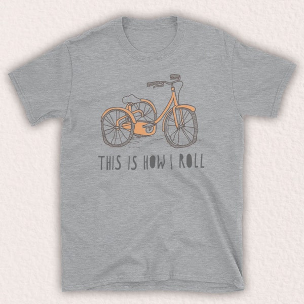 Tricycle Retro This Is How I Roll Funny Parody Slogan Trike inoffizielle Herren T-Shirt Wähle aus 15 Farboptionen