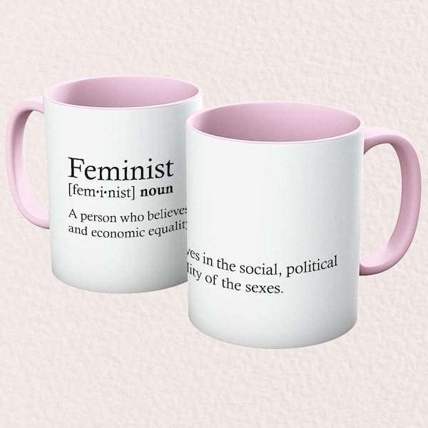 Feminist Dictionary Definition Girl Power Feminism Womens Rights Unofficial Mug Choose From 10 Colour Options