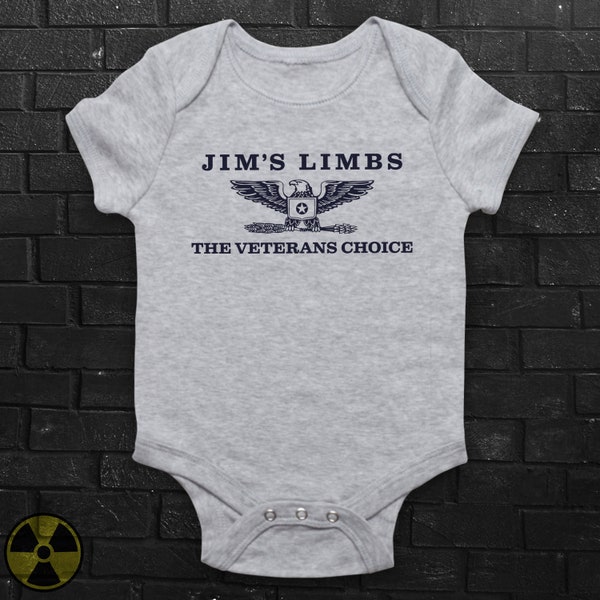 Jim's Limbs Fallout Sci Fi Dystopia Vault The Veterans Choice Baby Grow Baby One Piece Bodysuit