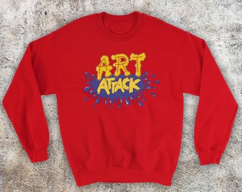 Art Attack Logo Neil Buchanon Retro Children's TV Show Costume As Worn Adult's Sweatshirt All Sizes And Colours