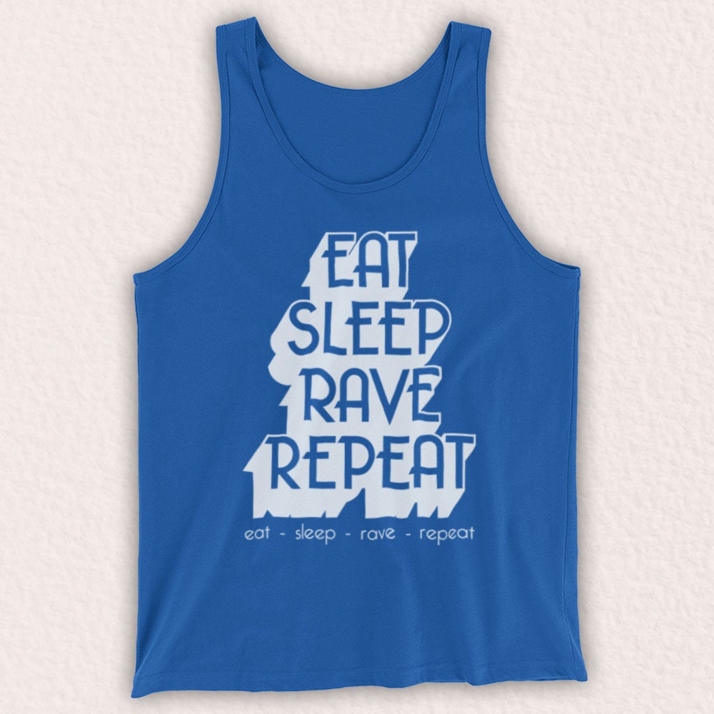 Eat sleep rave cheap repeat tank top