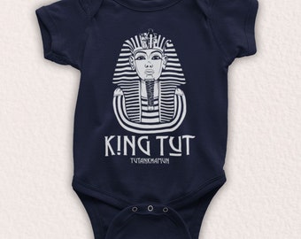 Tutankhamun King Tut Egyptian Pharoah Historical Icon Mask Unofficial Baby Grow Choose From 9 Colour Options