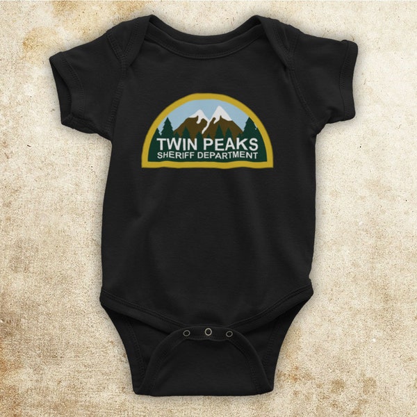 Twin Peaks Sheriff Department Logo Policía David Lynch Cult Drama TV Baby Babygrow Body de una pieza Todos los tamaños y colores