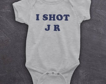 I Shot JR Retro TV Soap Opera Années 70, 80, Ewing Oil Tycoon Baby Grow Body une pièce pour bébé