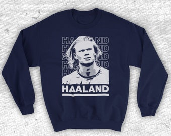 Haaland Man City Football Norway World Cup Tribute Soccer Legend Adults Sweatshirt All Sizes And Colours