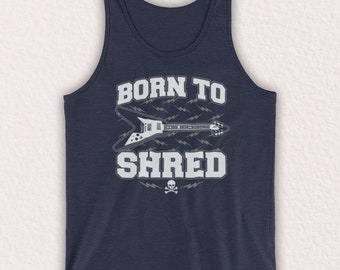 Born To Shred Guitar Love Slogan Love Of Guitar Playing Rock Music Unofficial Unisex Tank Top Vest Choose From 9 Colour Options