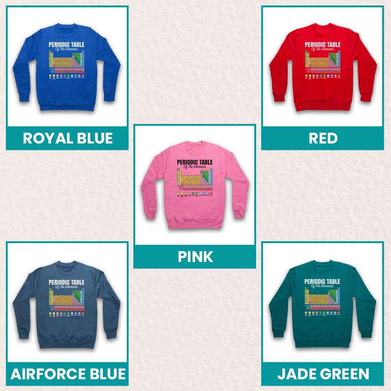 Periodic Table of Elements Science Geek New Scientific Nerd Unofficial