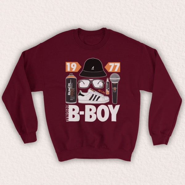 Original B Boy Breakdancing Slogan Hip Hop Breakdance Unofficial Unisex Adults Sweatshirt Choose From 10 Colour Options