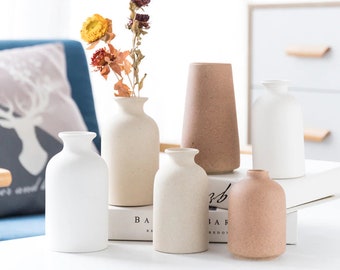 Ceramic Vases for Flowers- Unique Flower Vase- Modern Decorative Vase for Home Decoration- Nordic Vase Collection