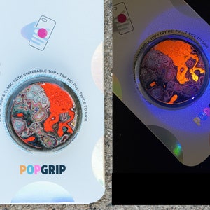 Polerat Graffiti PopSocket™ Telefongrepp - Fordite-stil Gatukonst