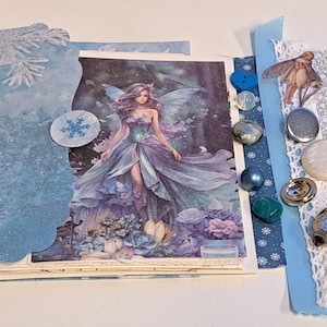 Winter Fairy  Ephemera Fabric Lace Paper Pack,  Junk Journal Embellishments , Fantasy Scrapbook ,30 Piece