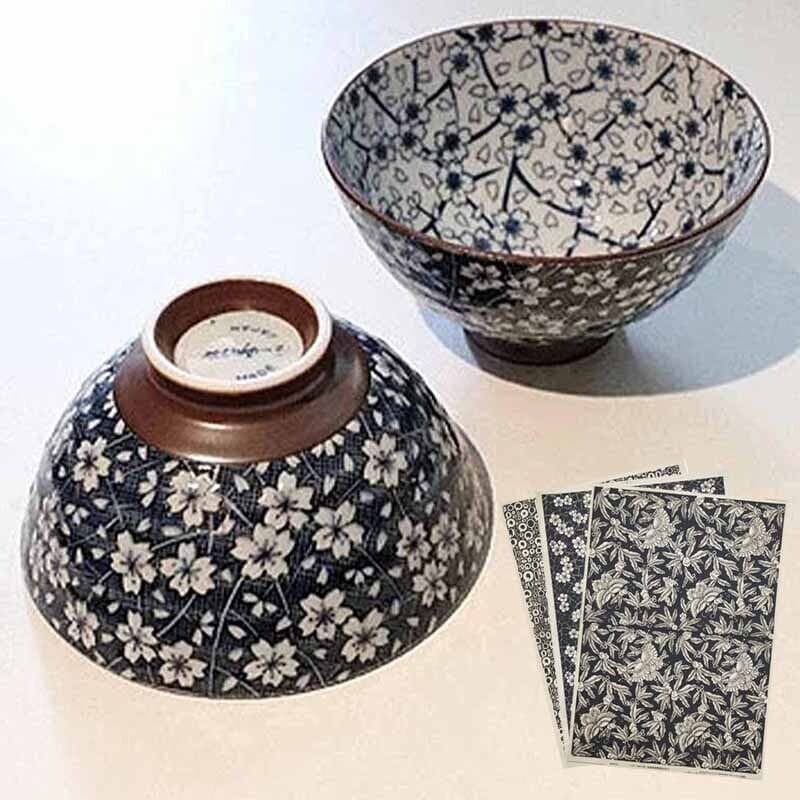 Transfer Paper Underglaze for Ceramics Pottery Polymer Clay Black/white  Flower Decals 