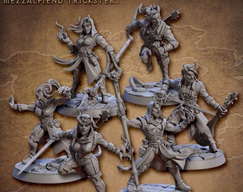 Tiefling Bard/Rogue | Artisan Guild  | The City of Intrigues | 3d Printed | 4k Resin | DnD | Tabletop | RPG | Fantasy | 32mm