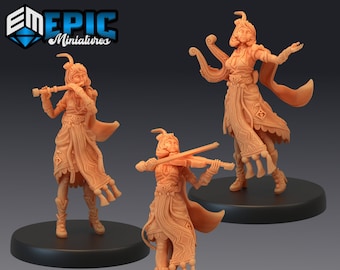 Female Bard / Musician | Epic Miniatures | Kingdom of Secrets | 3d Printed | 4k Resin | DnD | Tabletop | RPG | Fantasy | Gamer Gift