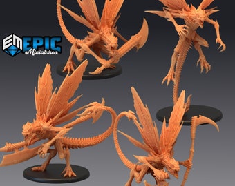 Bone Devil / Skeletal Demon | Epic Miniatures | Restless Bones | 3d Printed | 4k Resin | DnD | Tabletop | RPG | Fantasy | Gamer Gift