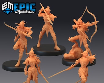 Elven Moon Runner / Elf Fighter / Elfen Ranger | Epic Miniatures | Elven Grace | 3d Printed | 4k Resin | DnD | Tabletop
