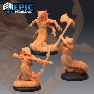 Serpent / Yuan-ti / Snake People | Epic Miniatures | Serpentia Reborn | 3d Printed | 4k Resin | DnD | Tabletop | RPG | Fantasy | Gamer Gift