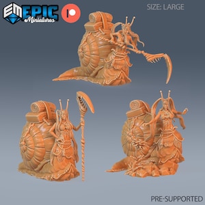 Snail Girl | Epic Miniatures | Forest of Wonders | 3d Printed | 4k Resin | DnD | Tabletop | RPG | Fantasy | Gamer Gift
