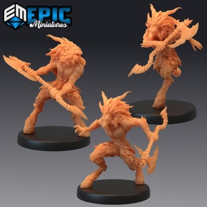 Satyr / Goatman Warrior | Epic Miniatures | Infested Woodlands | 3d Printed | 4k Resin | DnD | Tabletop | RPG | Fantasy | Gamer Gift