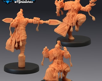 Half-Dwarf Monk| Epic Miniatures | Dwarven Mines | 3d Printed | 4k Resin | DnD | Tabletop | RPG | Fantasy | Gamer Gift