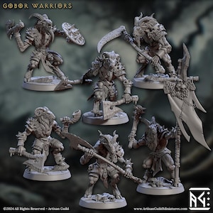 Beastmen Miniatures | Artisan Guild  | Rise of the Beastmen | 3d Printed | 4k Resin | DnD | Tabletop | RPG | Fantasy | 32mm