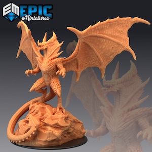 Cobra Dragon | Epic Miniatures | Burning Lands | 3d Printed | 4k Resin | DnD | Tabletop | RPG | Fantasy | Gamer Gift