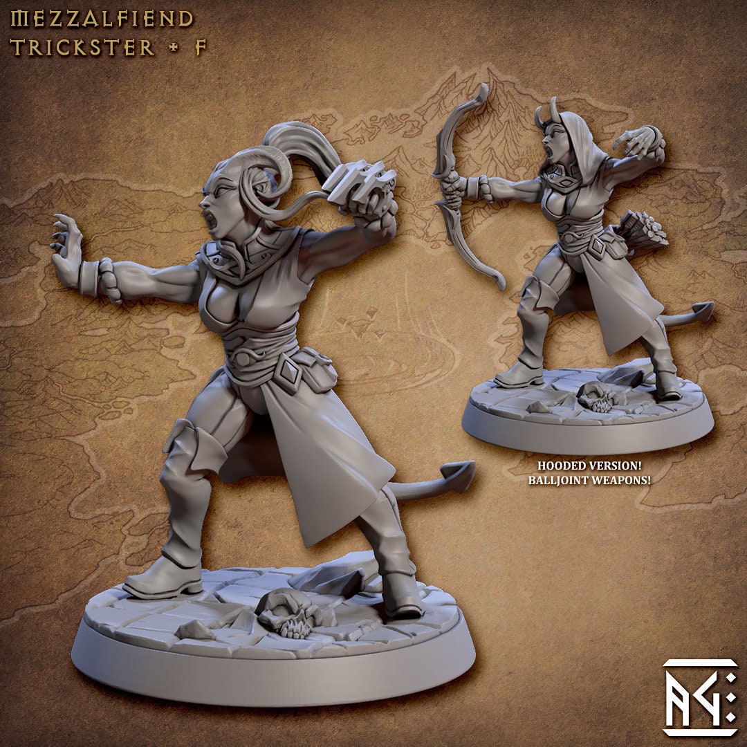 Miniatura D&D Xarvir Barikdral – Tiefling Devil Dealer Bardo Rogue – DM Stash