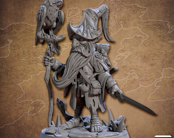 Gnome Druid | Artisan Guild  | Deeproot Lurikeens | 3d Printed | 4k Resin | DnD | Tabletop | RPG | Fantasy | 32mm
