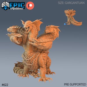 Fångad Hydra | Episka miniatyrer | Legendarisk turnering | 3D-utskriven | 4k-harts | DnD | Bordsspel | RPG | Fantasy | Gamerpresent