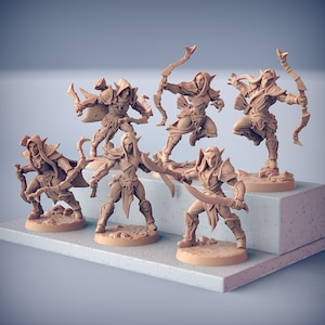 Wood Elf Rangers | Artisan Guild | Deepwood Alfar | 3d Printed | 4k Resin | Dungeons and Dragons | Tabletop | RPG | Fantasy | 32mm