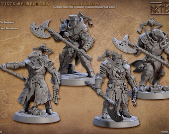 Plague Knights | Artisan Guild | Rodburg Cultist of Melmora | 3d Printed | 4k Resin | Dungeons and Dragons | Tabletop | RPG | Fantasy | 32mm