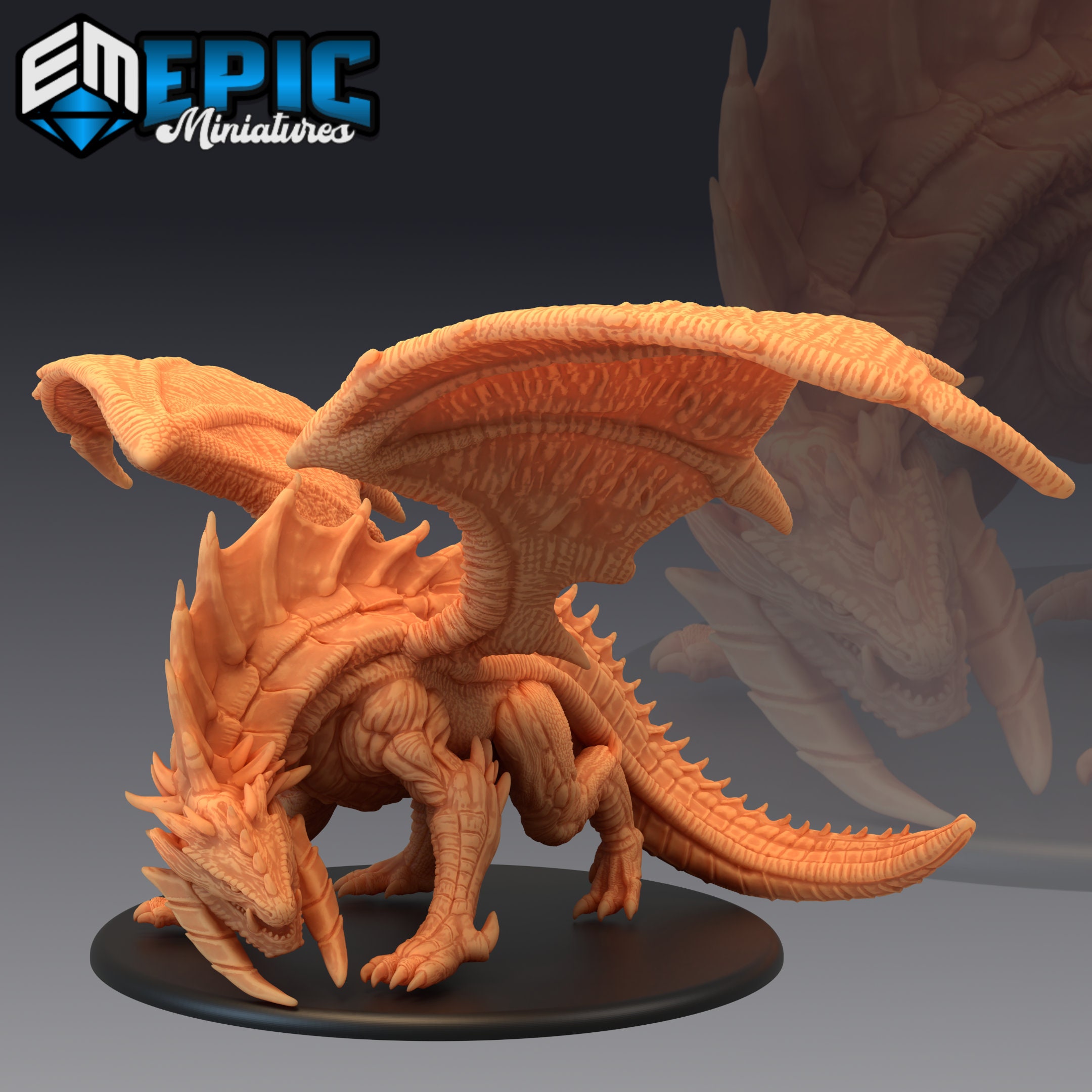 Adamantine Dragon | Epic Miniatures | Dwarven Mines | 3d Printed | 4k Resin | DnD | Tabletop | RPG | Fantasy | Gamer Gift