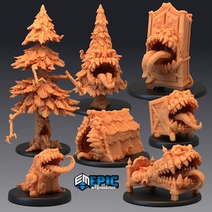 Mimic Figures and Object Figures | Epic Miniatures | Rodent Wars | 3d Printed | 4k Resin | DnD | Tabletop | RPG | Fantasy | Gamer Gift