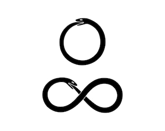 Ouroboros Snake Svg: Hand Drawn Reptile Clipart (Commercial Use)