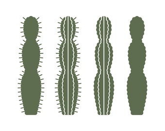 Cactus SVG Files: Silhouette Clipart (Commercial Use)