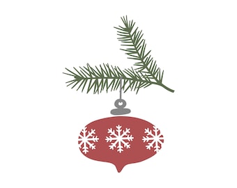 Christmas Svg, Christmas Clipart, Christmas Png, Fir Branch SVG, Pine Branch Svg, Christmas Baubles, Png download, Cut File, Commercial Use