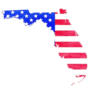 Mapa del Estado de Florida, Florida Png, Diseños de sublimación, Impresión de Florida, Bandera americana Png, PNG de EE. UU., Clipart de acuarela, Uso comercial