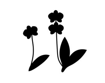 Hand Drawn Orchid SVG: Flower Cut File, Line Art (Commercial Use)
