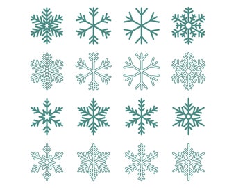 Snowflake SVG, EPS, PNG download, Winter svg, Frozen svg, Snowflake set, Christmas Clipart, Cut File, Commercial Use, Digital Download.